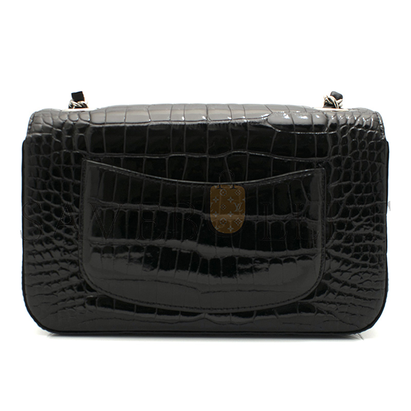 Ch**el MASTER SHINY ALLIGATOR MINI RECTANGULAR FLAP BLACK (20*12*6cm)